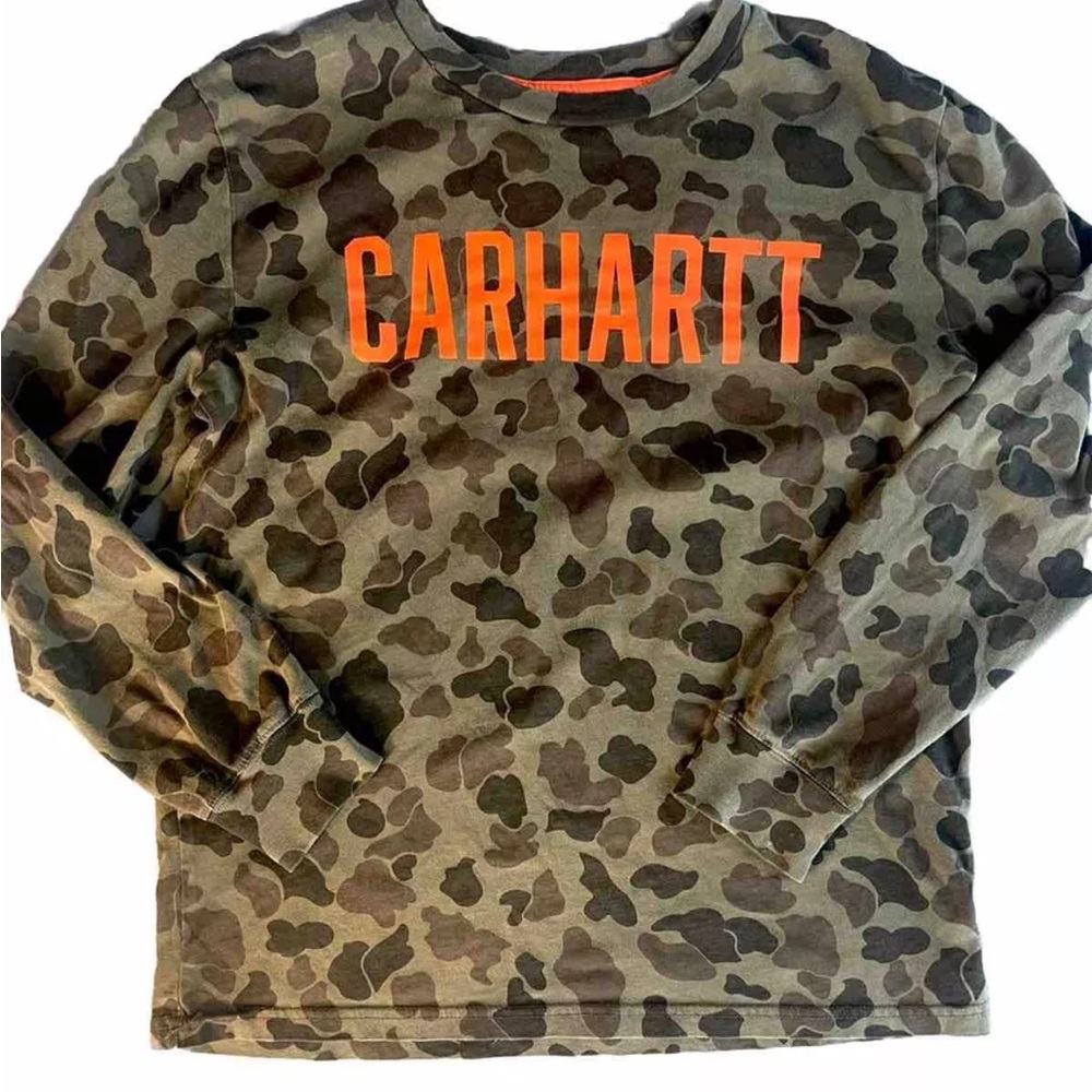 Carhartt Long Sleeve T Shirt Boy’s Orange Size M